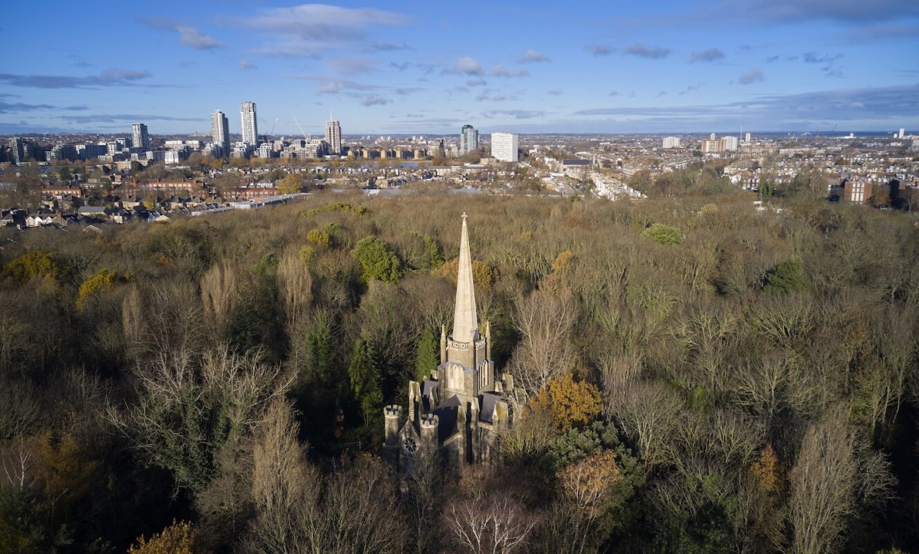 Abney Park Chapel ext Birds Eye2