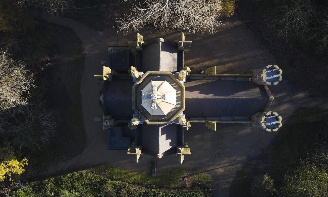 Abney Park Chapel ext over lay